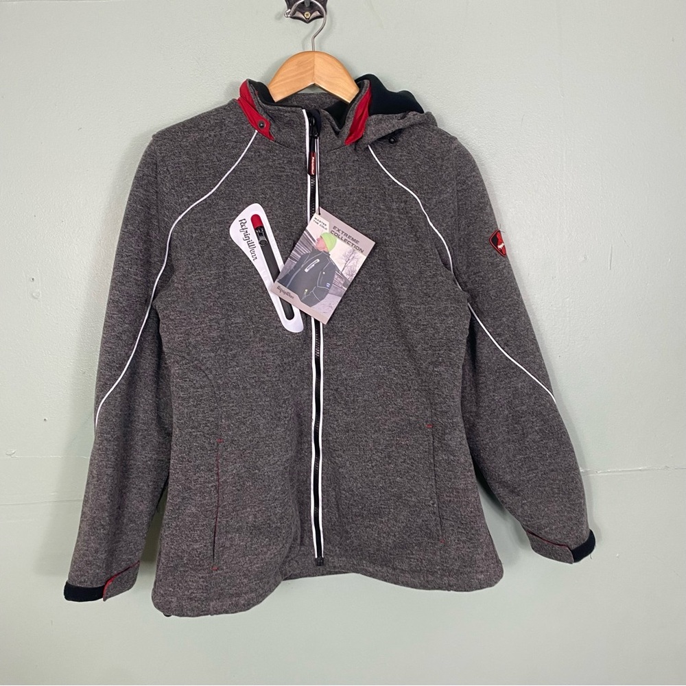 Refrigiwear Women’s Extreme Sweater Jacket Gray Zip Up Size Medium‎ 9480R
